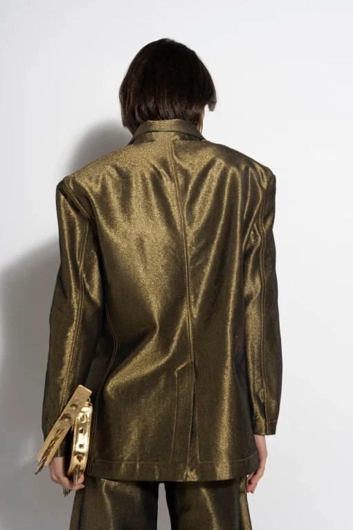 GOLD LUREX OVERSIZED BLAZER