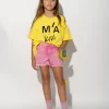 PINK DENIM SHORTS