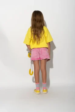 PINK DENIM SHORTS
