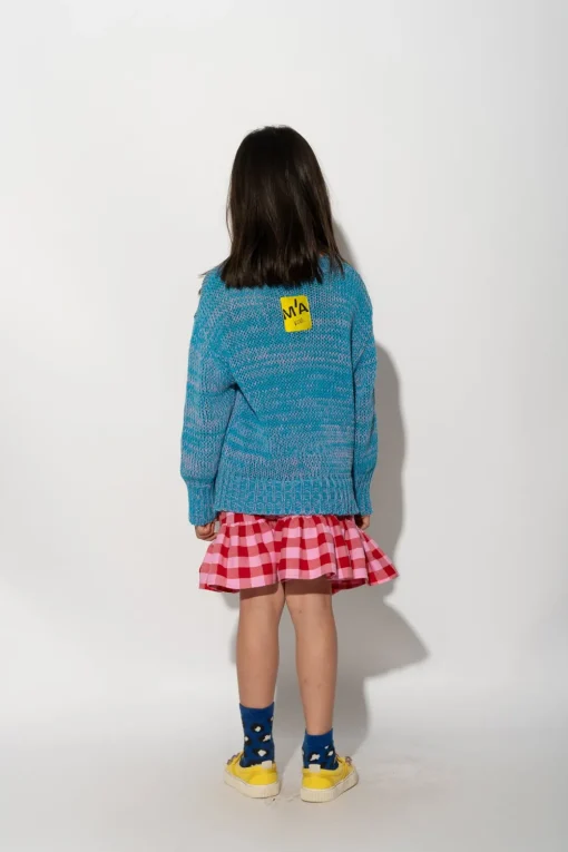 RED AND PINK GINGHAM SHORT SKIRT