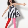 RED AND PINK LEGGINGS